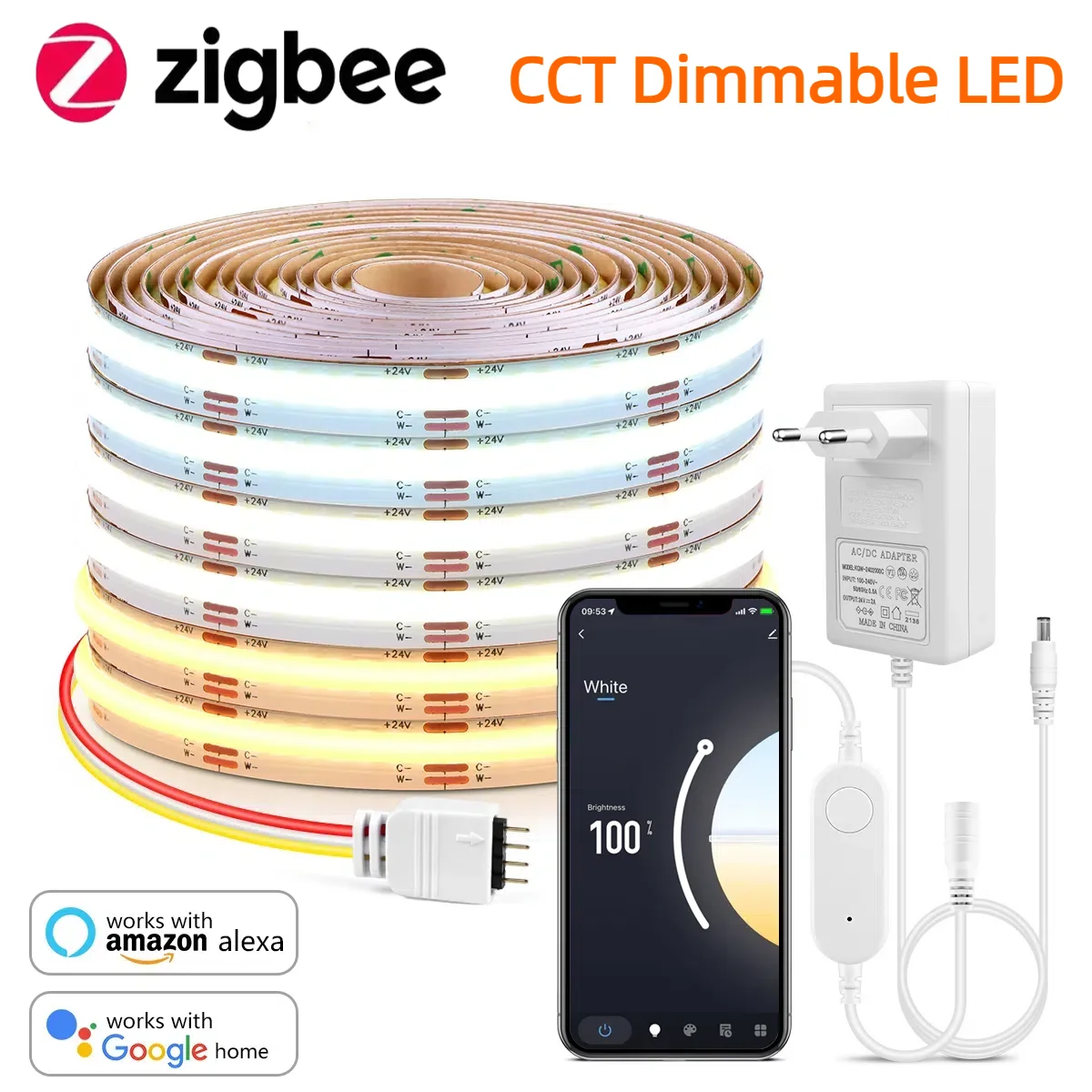 Smart Home Hub - Zigbee 3.0 CCT 2700K-6500K Kısılabilir COB