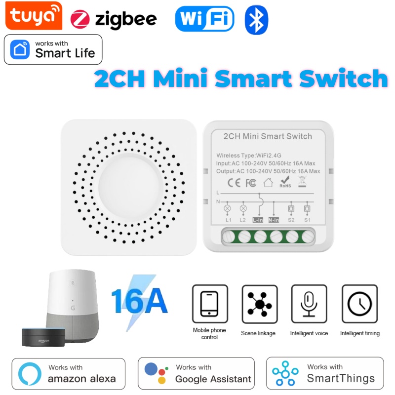 Tuya Smart Switch - Tuya Mini Akıllı Anahtar WiFi 1-2-3-4'lü