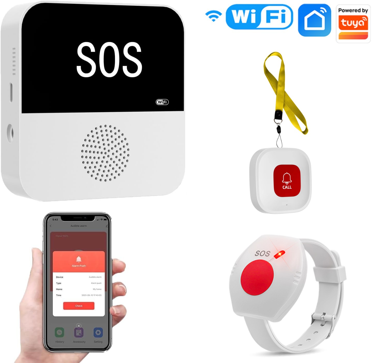 Wifi Smart Plug - Kablosuz WiFi Yaşlı Bakıcı Çağrı Cihazı