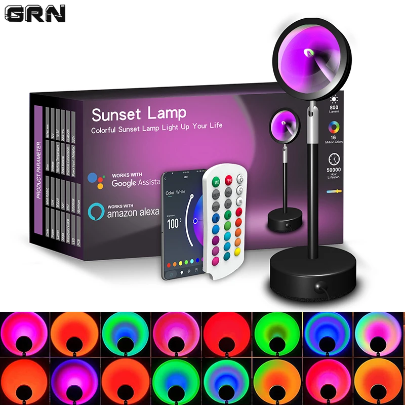 Akıllı LED Sunset lamba renkli - Smart Home Decor incelemesi ve fiyatı