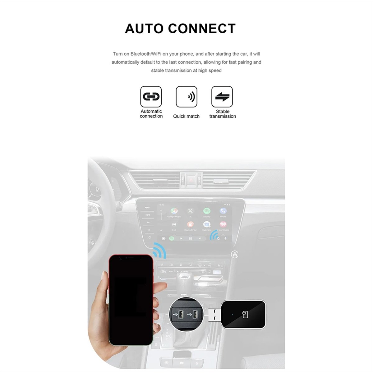 Kablosuz CarPlay Android Auto  - Wifi Smart Plug incelemesi ve fiyatı