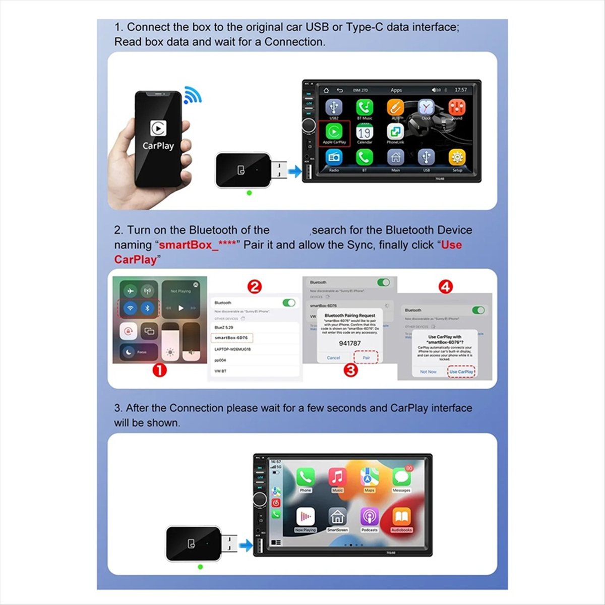 Kablosuz CarPlay Android Auto  - Wifi Smart Plug incelemesi ve fiyatı