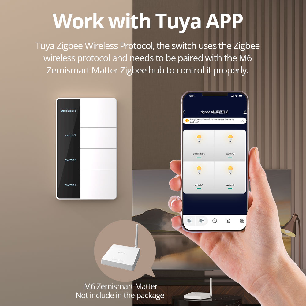 1234 Gang US Tipi Zigbee Basma - Smart Home Hub incelemesi ve fiyatı